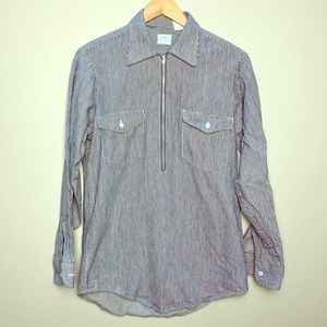 Vintage Lee 3/4 Zip Striped Men’s Shirt Jacket S/M